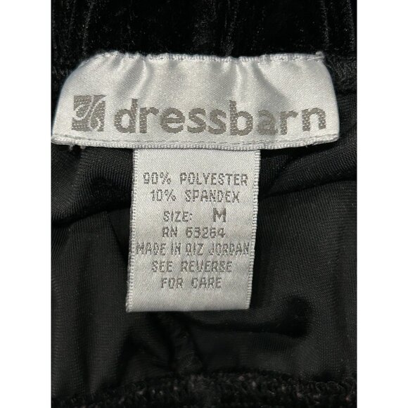 Dressbarn Black Velvet Stretch Pull On Pants Sz Medium - Picture 5 of 8